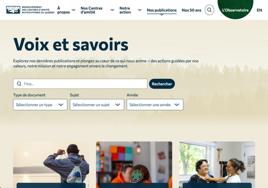 Publications RCAAQ